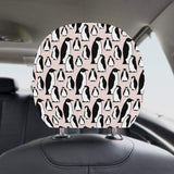 Penguin Pattern Background Car Headrest Cover