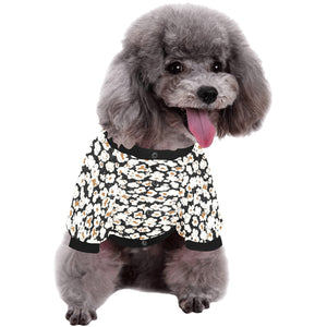 Popcorn Pattern Print Design 02 All Over Print Pet Dog Round Neck Fuzzy Shirt