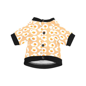 Fried Eggs Pattern Print Design 01 All Over Print Pet Dog Round Neck Fuzzy Shirt