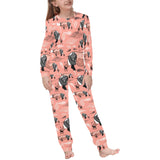 Rhino Tribal Pattern Kids' Boys' Girls' All Over Print Pajama Set