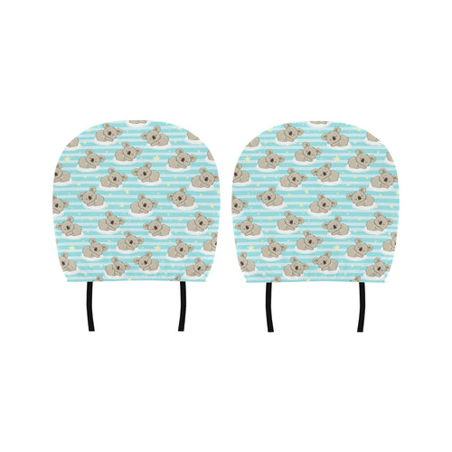 Sleep Koala Pattern Car Headrest Cover