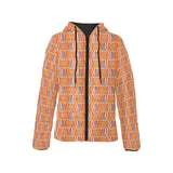 Popcorn Pattern Print Design 05 Women's Padded Hooded Jacket