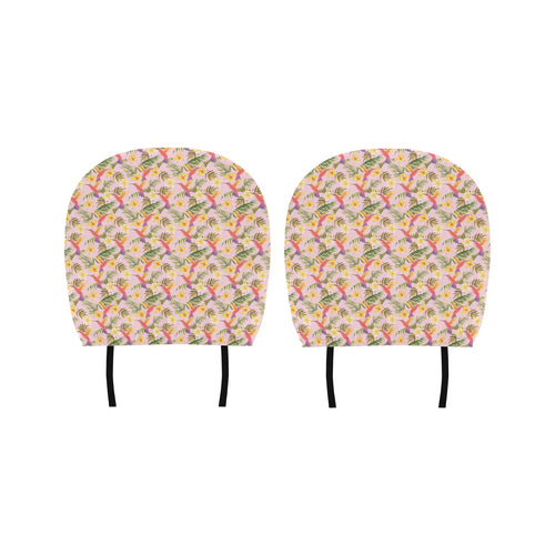 Hummingbird Pattern Print Design 03 Car Headrest Cover