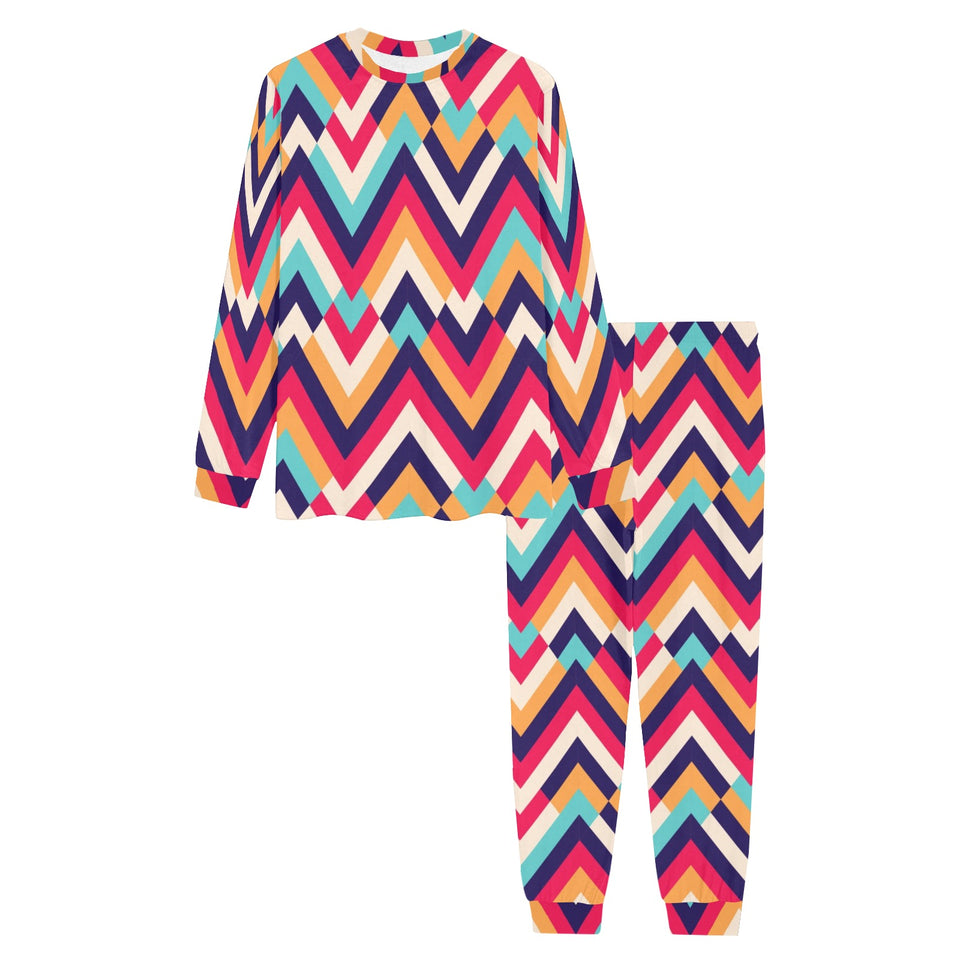 Zigzag Chevron Pattern Background Men's All Over Print Pajama