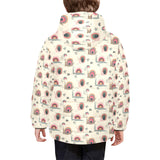 Snail Pattern Print Design 04 Kids' Boys' Girls' Padded Hooded Jacket