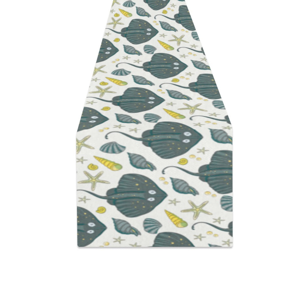 Stingray Pattern Print Design 03 Table Runner