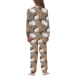 Coconut Pattern Print Design 02 Kids' Boys' Girls' All Over Print Pajama Set