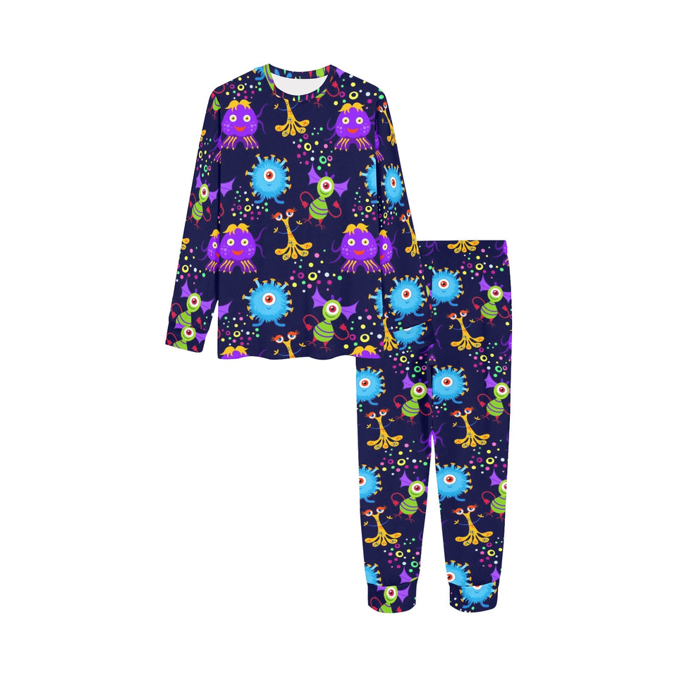 Alien Pattern Print Design 01 Kids' Boys' Girls' All Over Print Pajama Set