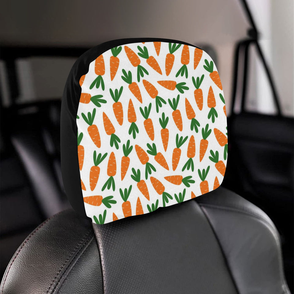 Carrot Pattern Print Design 05 Car Headrest Cover