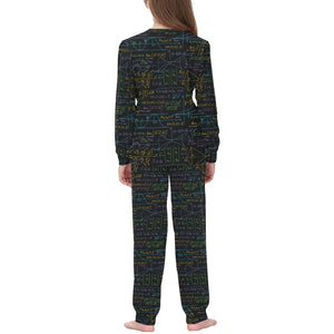 Math Pattern Print Design 01 Kids' Boys' Girls' All Over Print Pajama Set