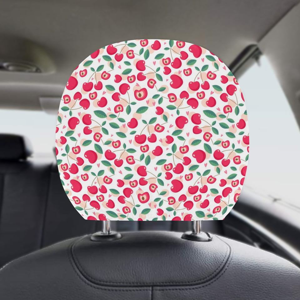 Cherry Heart Pattern Car Headrest Cover