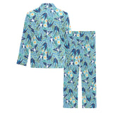 Swallow Pattern Print Design 05 Men's Long Pajama Set