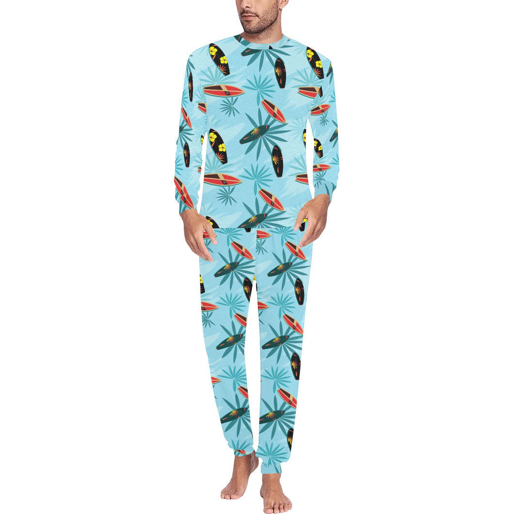 Surfboard Pattern Print Design 03 Men's All Over Print Pajama