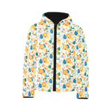 Lion Pattern Print Design 02 Kids' Boys' Girls' Padded Hooded Jacket