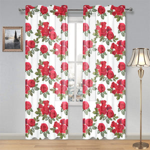 Rose Pattern Print Design 05 Gauze Curtain