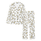 Popcorn Pattern Print Design 04 Women's Long Pajama Set