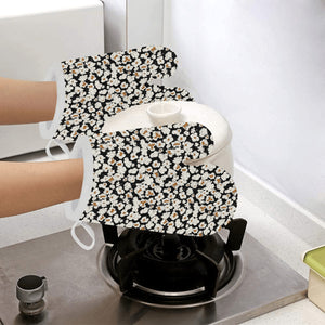 Popcorn Pattern Print Design 02 Heat Resistant Oven Mitts