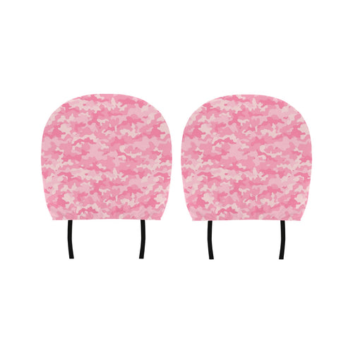 Pink Camo Camouflage Pattern Car Headrest Cover