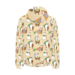 Guinea Pig Pattern Print Design 02 Men's Padded Hooded Jacket(ModelH42)