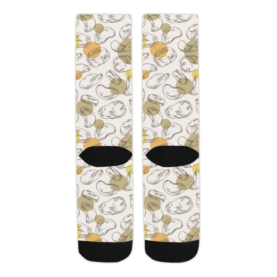 Potato Chips Pattern Print Design 02 Crew Socks