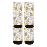 Potato Chips Pattern Print Design 02 Crew Socks