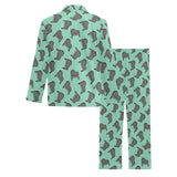 Piano Pattern Print Design 04 Men's Long Pajama Set