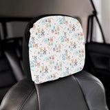 Hand Drawn Windmill Pattern Car Headrest Cover