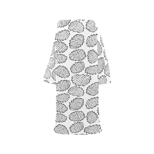 Potato Chips Pattern Print Design 03 Blanket Robe with Sleeves