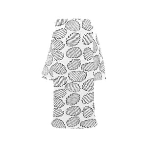 Potato Chips Pattern Print Design 03 Blanket Robe with Sleeves