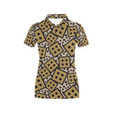 Dice Pattern Print Design 02 Women's All Over Print Polo Shirt