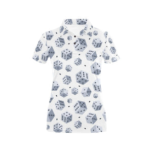 Dice Pattern Print Design 03 Women's All Over Print Polo Shirt