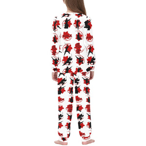 Ninja Pattern Kids' Boys' Girls' All Over Print Pajama Set