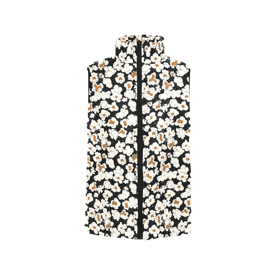 Popcorn Pattern Print Design 02 Women's Padded Vest