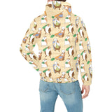 Guinea Pig Pattern Print Design 02 Men's Padded Hooded Jacket(ModelH42)