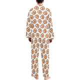 Pretzels Pattern Print Design 05 Men's Long Pajama Set