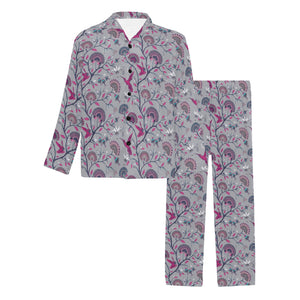 Hummingbird Pattern Print Design 04 Men's Long Pajama Set