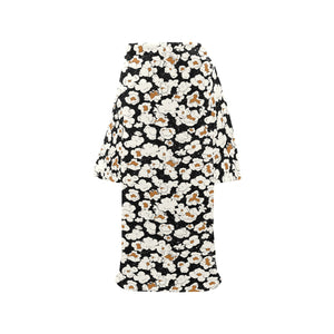 Popcorn Pattern Print Design 02 Blanket Robe with Sleeves