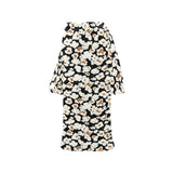 Popcorn Pattern Print Design 02 Blanket Robe with Sleeves