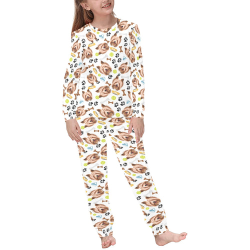 Yorkshire Terrier Pattern Print Design 05 Kids' Boys' Girls' All Over Print Pajama Set