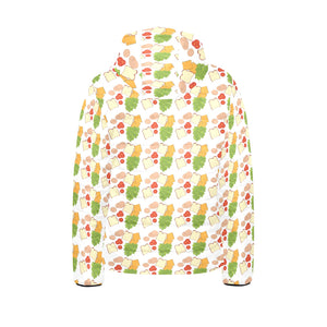 Sandwich Pattern Print Design 02 Kids' Boys' Girls' Padded Hooded Jacket