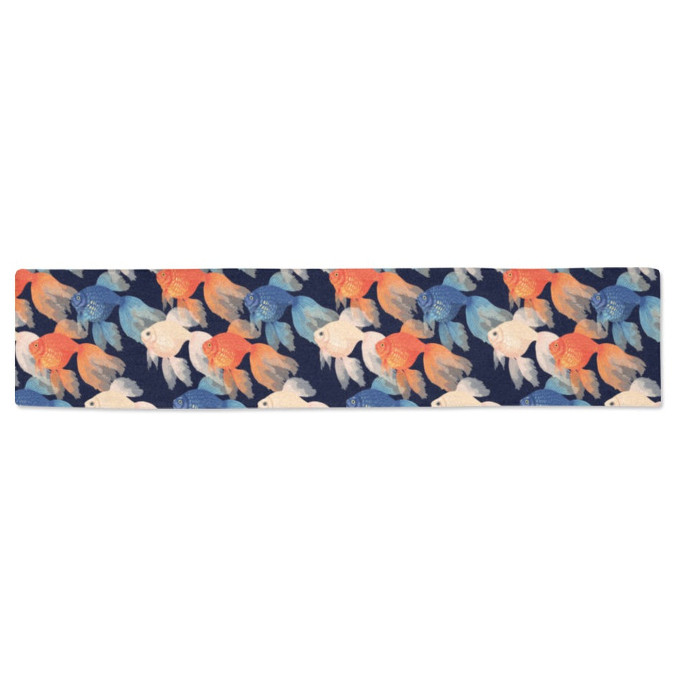 Goldfish Pattern Print Design 04 Table Runner