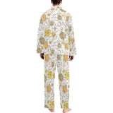 Potato Chips Pattern Print Design 02 Men's Long Pajama Set