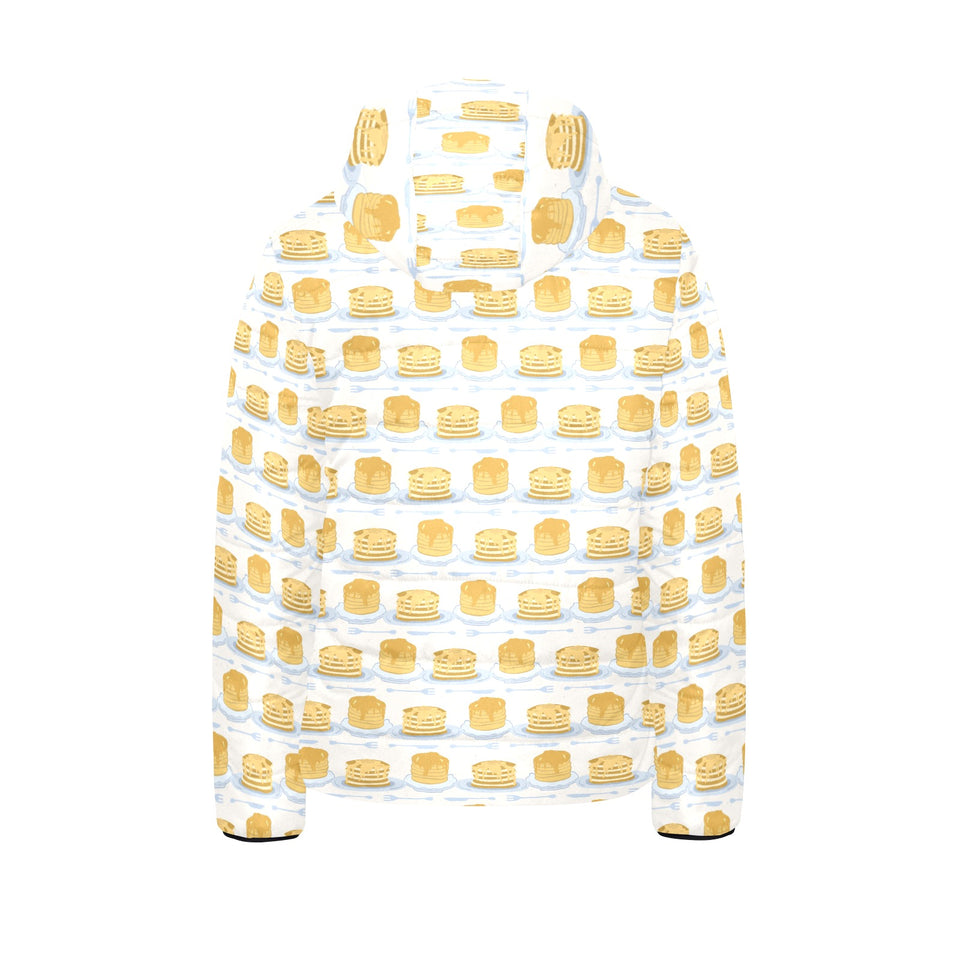 Pancake Pattern Print Design 01 Kids' Boys' Girls' Padded Hooded Jacket