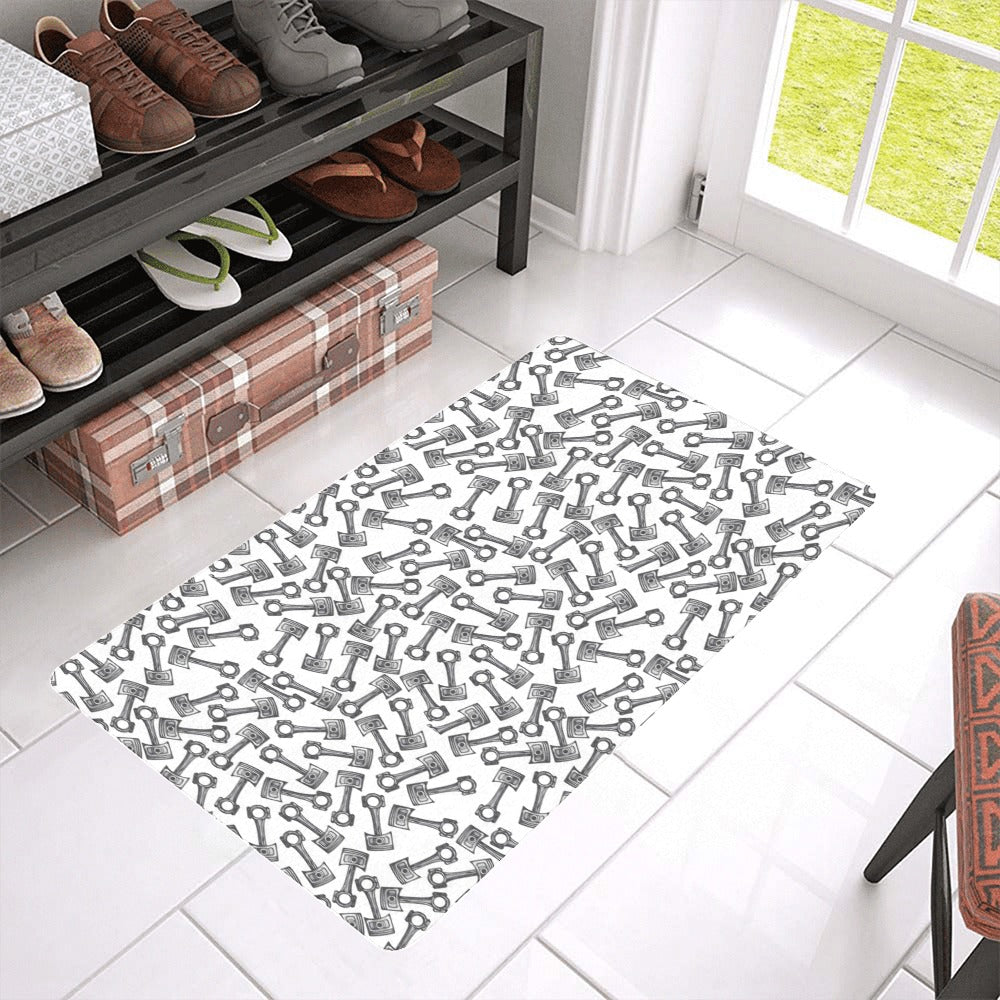 Engine Piston Pattern Print Design 01 Doormat