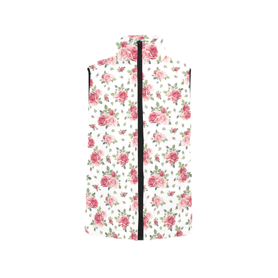 Rose Pattern Print Design 02 Men's Padded Vest