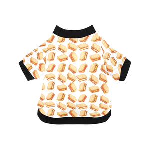 Sandwich Pattern Print Design 01 All Over Print Pet Dog Round Neck Fuzzy Shirt