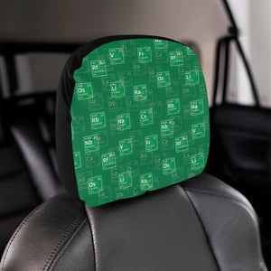 Chemistry Periodic Table Pattern Print Design 01 Car Headrest Cover