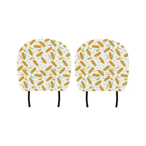 Corn Pattern Print Design 04 Car Headrest Cover