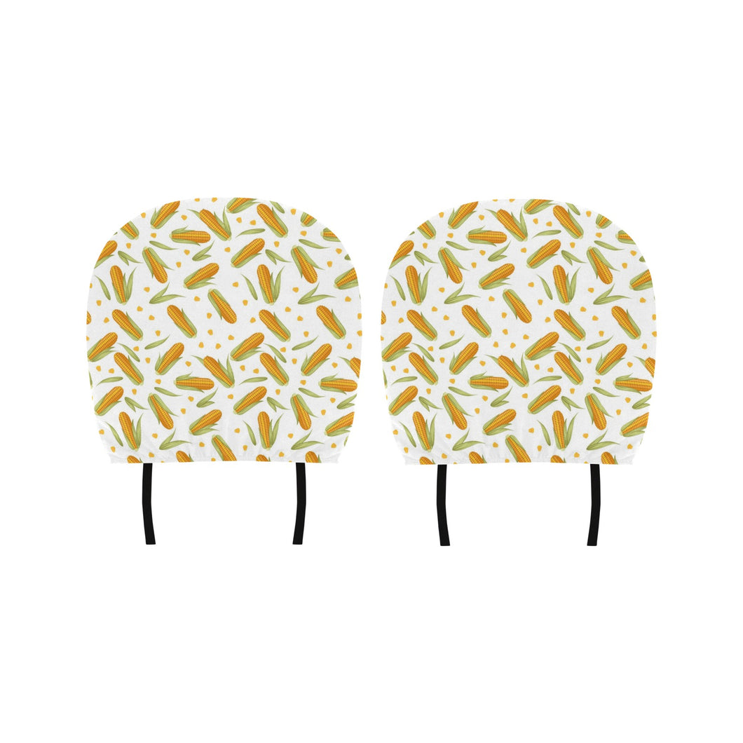 Corn Pattern Print Design 04 Car Headrest Cover