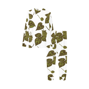 Hop Leaves Pattern Kids' Boys' Girls' All Over Print Pajama Set